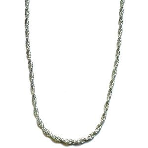 Sterling Silver Sparking Facets Rope Chain